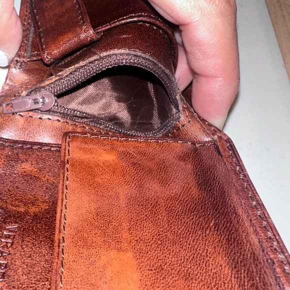 Vera Pelle Men’s  Brown Leather Bi-Fold Wallet - Picture 14 of 16